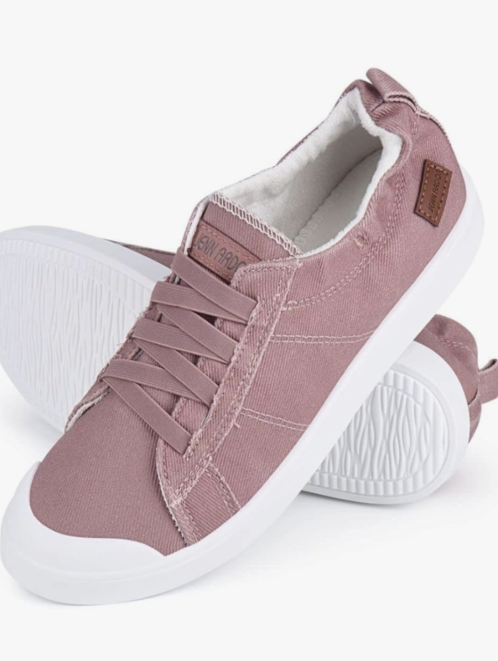 Jenn Ardor Light Pink Slip On Canvas Fashion Sneakers, Size 8.5, Like New